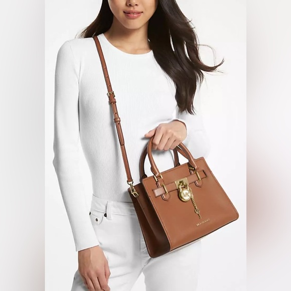 Michael Kors Hamilton Medium Leather Satchel in Brown, like new - Picture 3 of 9